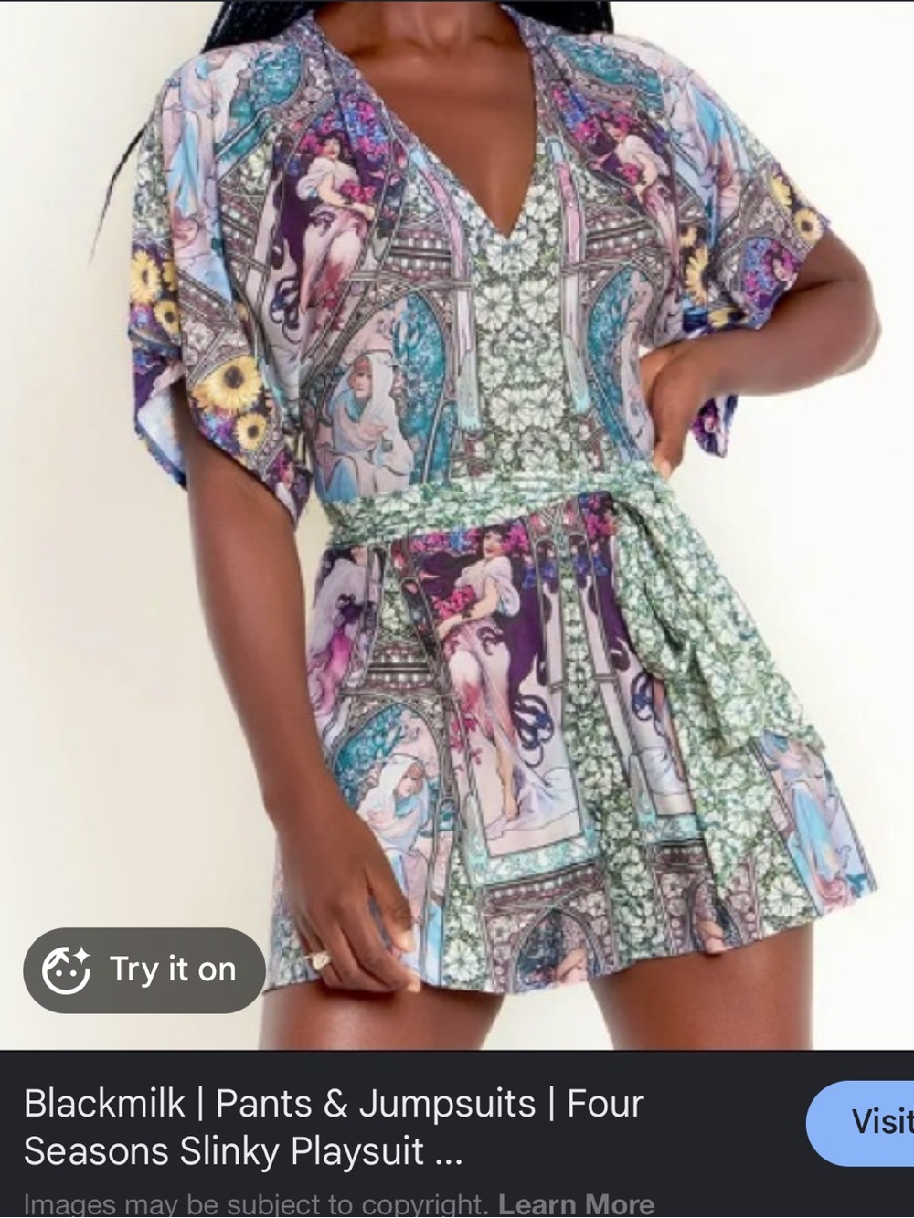 Blackmilk Pastel Garden Print Slinky Playsuit